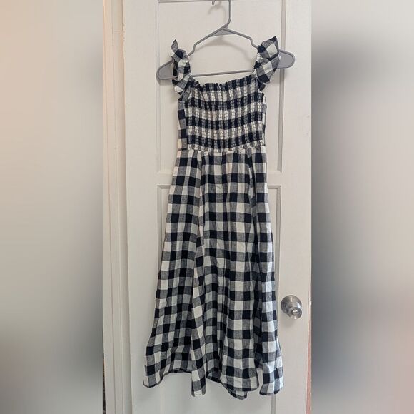 NWOT Reformation Hattie Off-Shoulder Gingham Dress 100% Linen Size 2 XS - Picture 5 of 6
